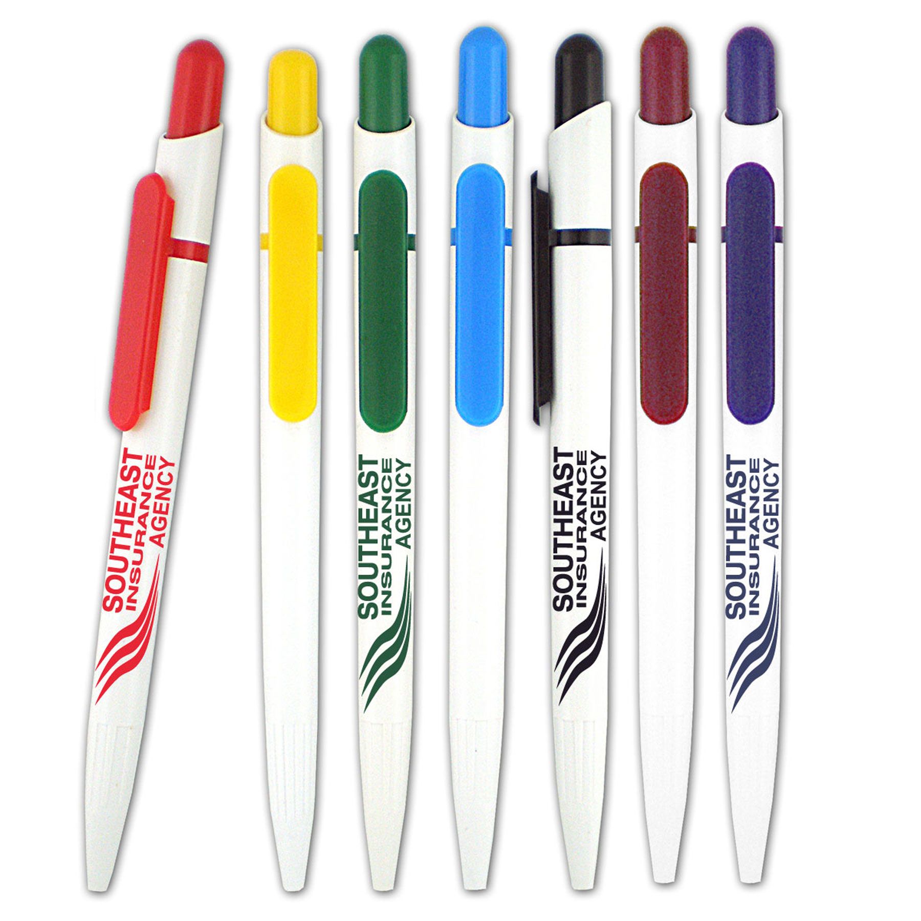 The Seattle Click Action Pen With Clip Multi-Color